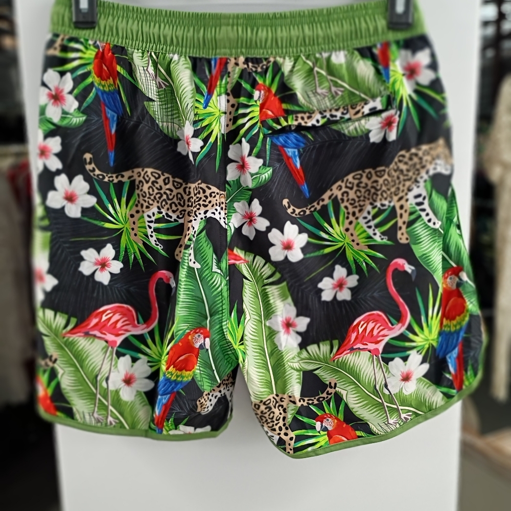 Green and Black Hybrid Jungle Shorts - Picture 6 of 10